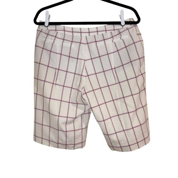 Catwalk Performance Artwear white/pink/burgundy lined golf shorts - Picture 2 of 11